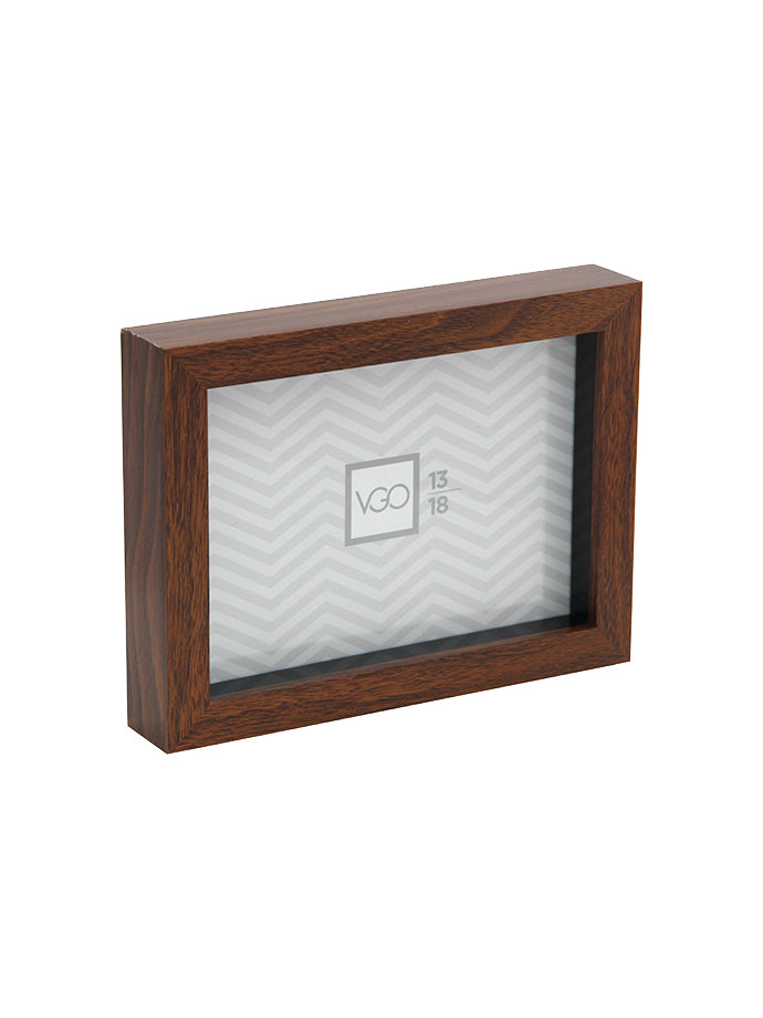 Marco de plástico símil madera shadow box (1,5 cm)