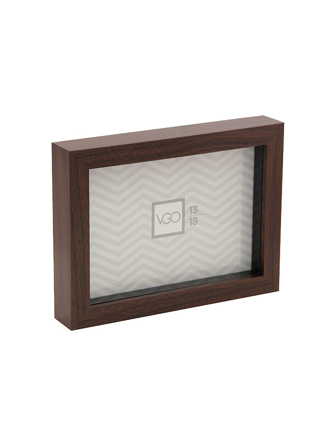 Marco de plástico símil madera shadow box (1,5 cm)