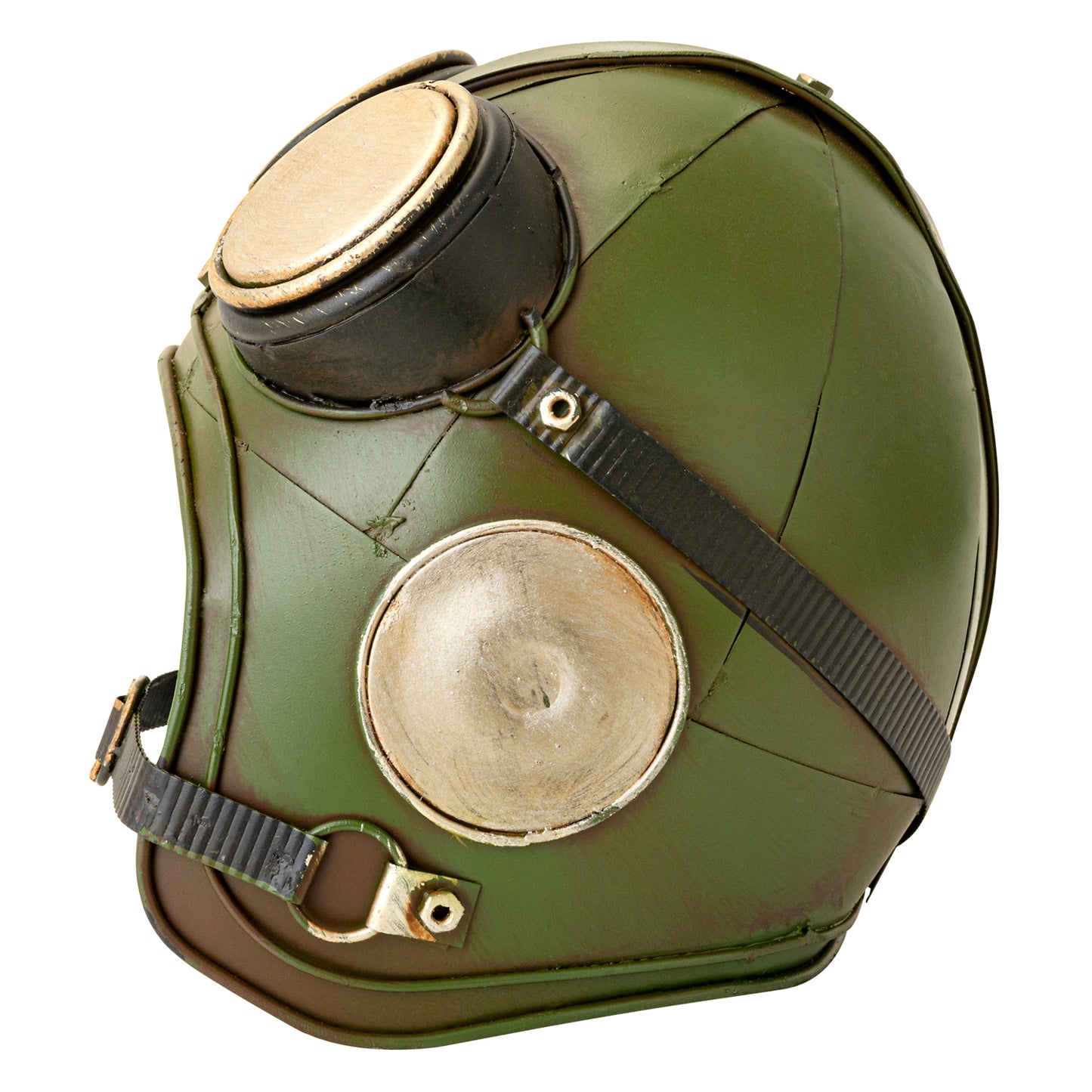 Adorno metal casco 15x15x14 cm.