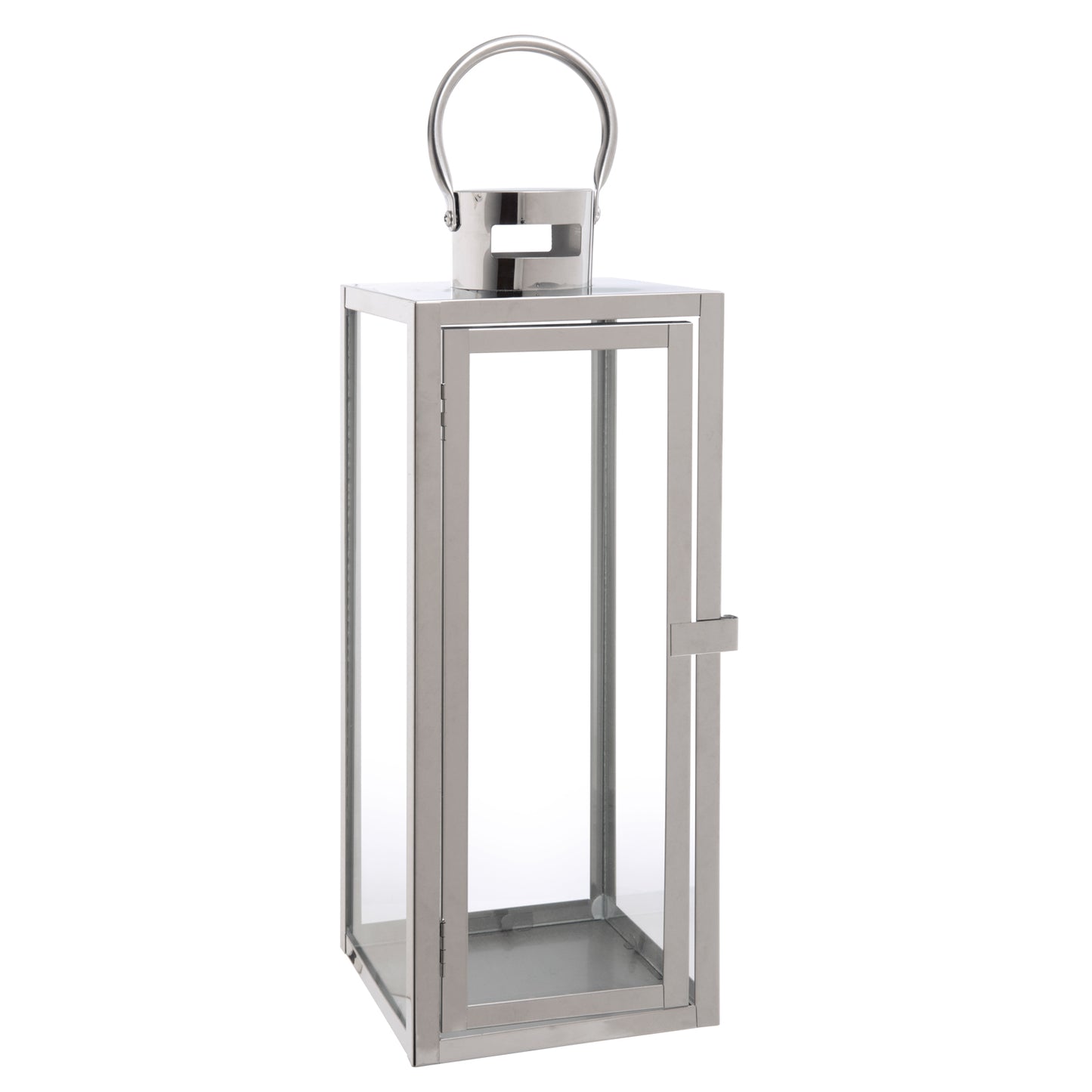 Fanal en Set de 3 unid metalicos 57x18x18 cm. Plateado