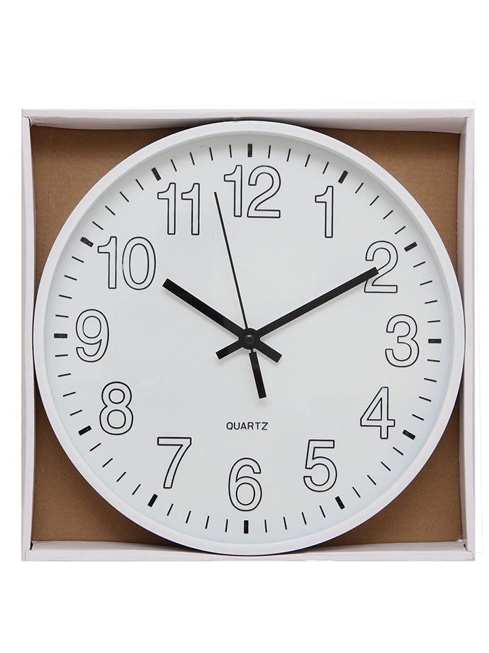 Reloj de pared 30 cm. Blanco