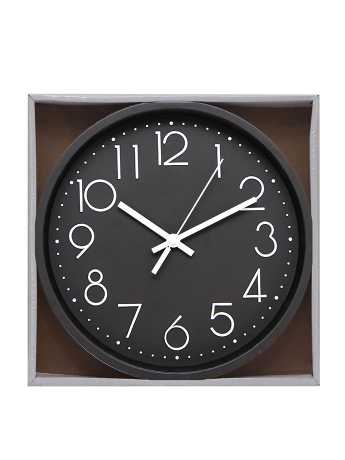 Reloj de pared 30 cm. Negro