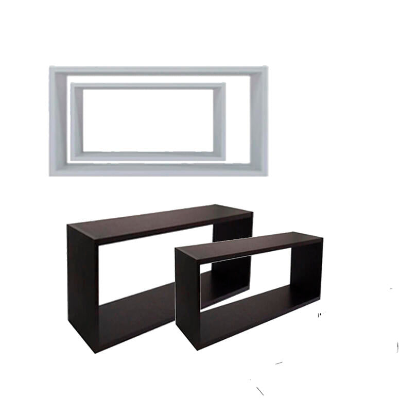 Set De 2 Cubos Madera 40X27X12 - 37X24X12 cm