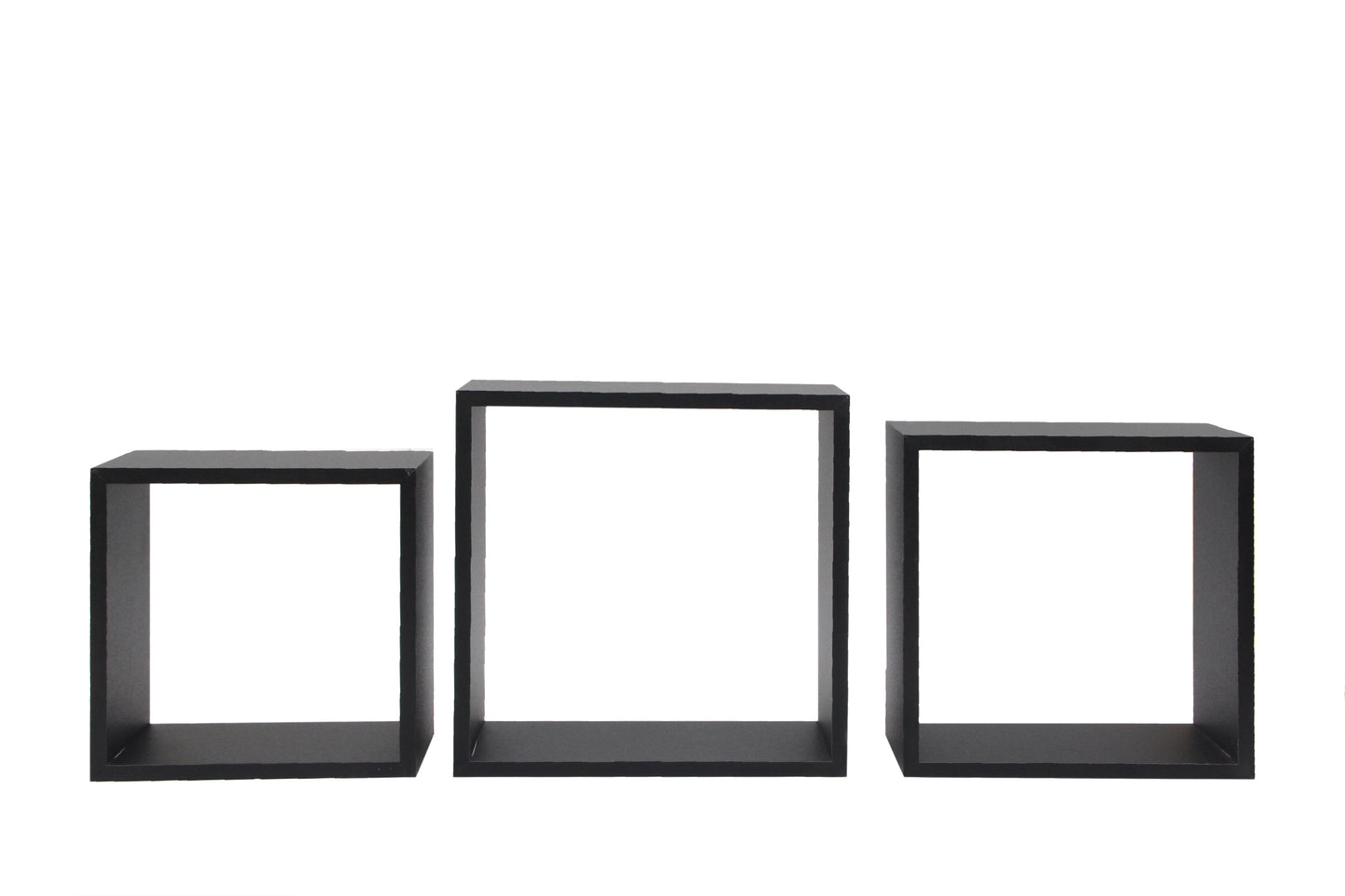 Set De 3 Cubos Madera 30X30X12 - 27X27X12 - 24X24X12 cm