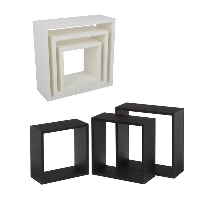 Set De 3 Cubos Madera 30X30X12 - 27X27X12 - 24X24X12 cm