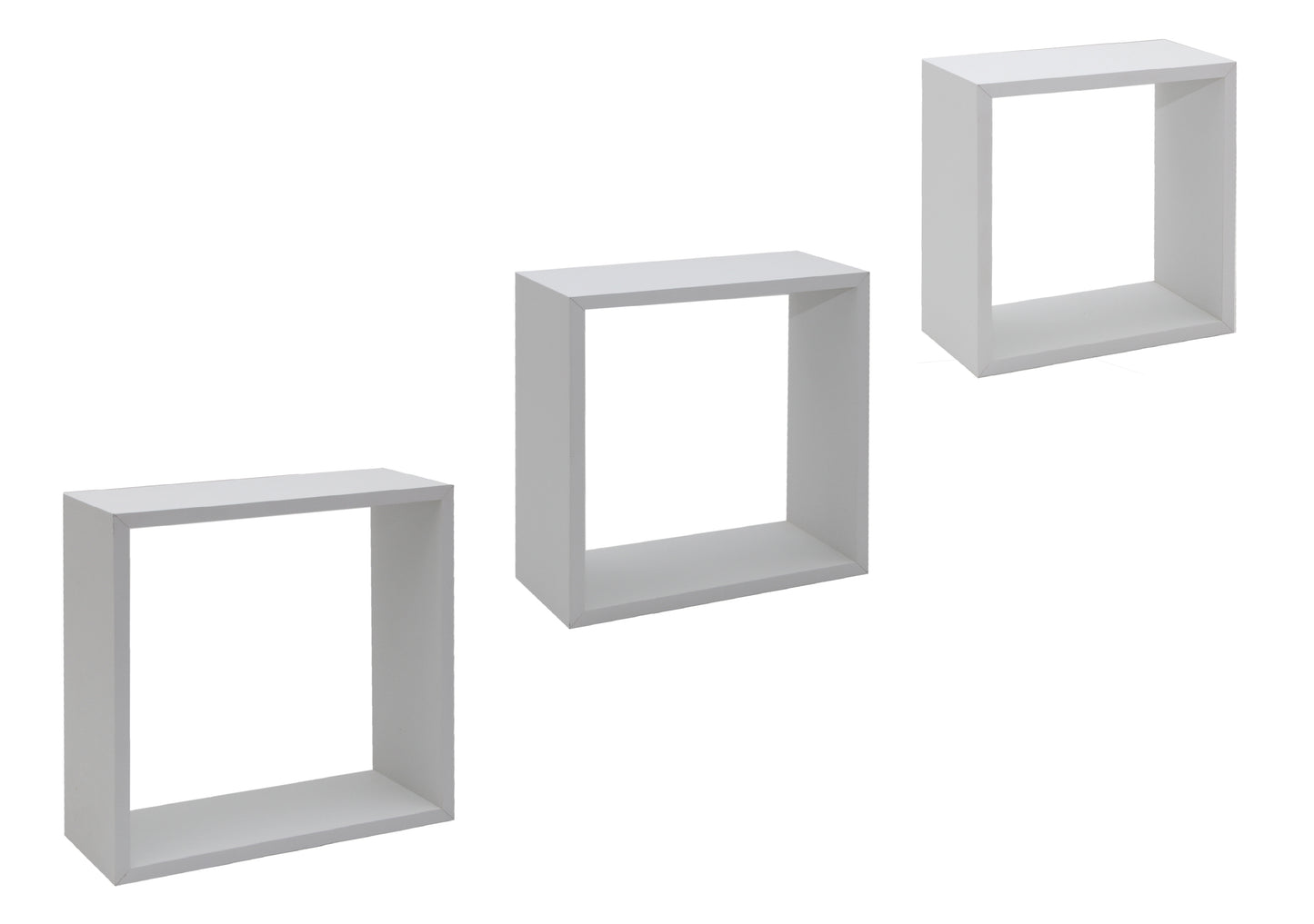 Set De 3 Cubos Madera 30X30X12 - 27X27X12 - 24X24X12 cm