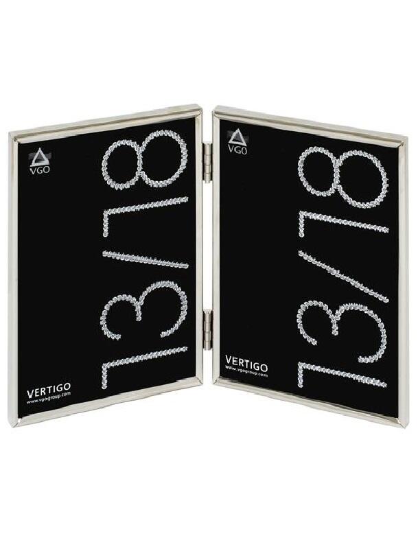 Marco doble de metal silver plated