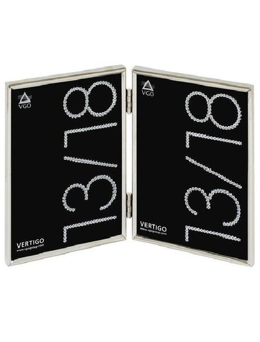 Marco doble de metal silver plated