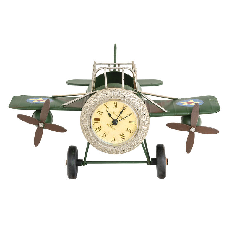 Reloj avion con porta lápiz