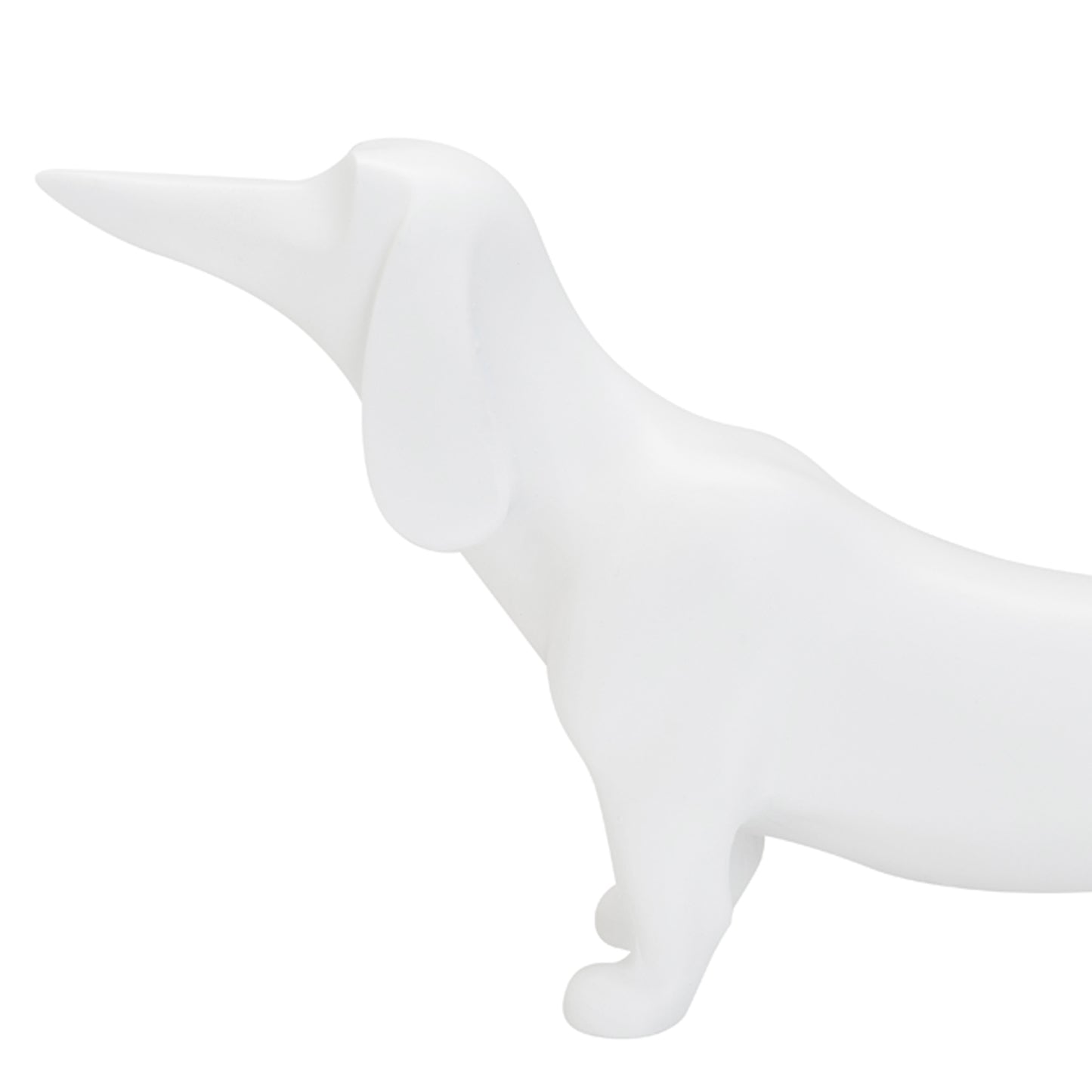 Adorno resina perro blanco 46x7x17 cm.