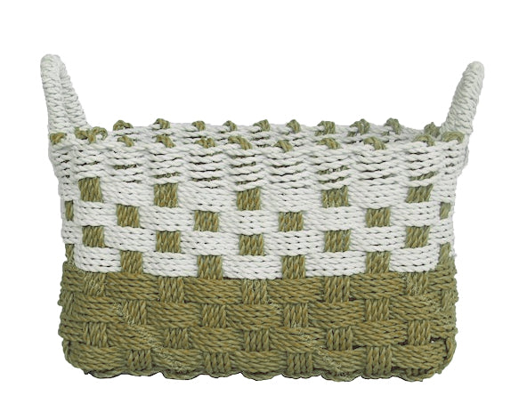 Canasto de Fibra Seagrass 26x26x15 cm. Natural