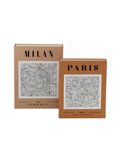 Set de 2 Cajas tipo libro para recuerdos 25x18-22x16 cm