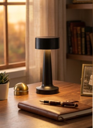 Lampara de Mesa Recargable con sensor 21 cm. Incluye cable usb