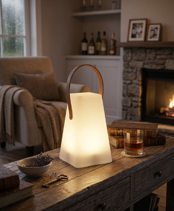 Fanal plástico con vela led 20 cm