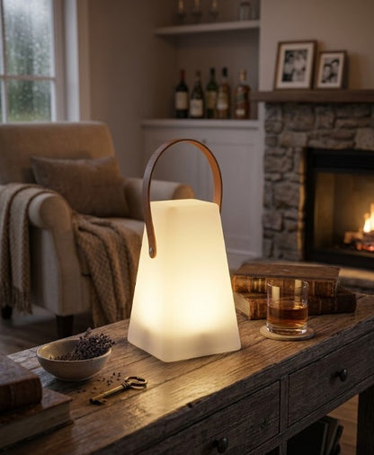 Fanal plástico con vela led 20 cm