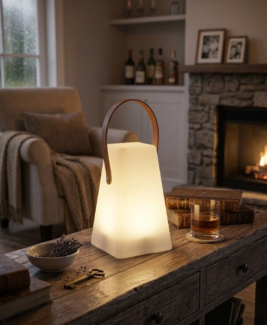 Fanal plástico con vela led 20 cm