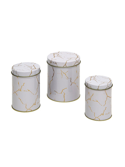 Set de 3 latas metálicas 11cm 13cm 14 cm.