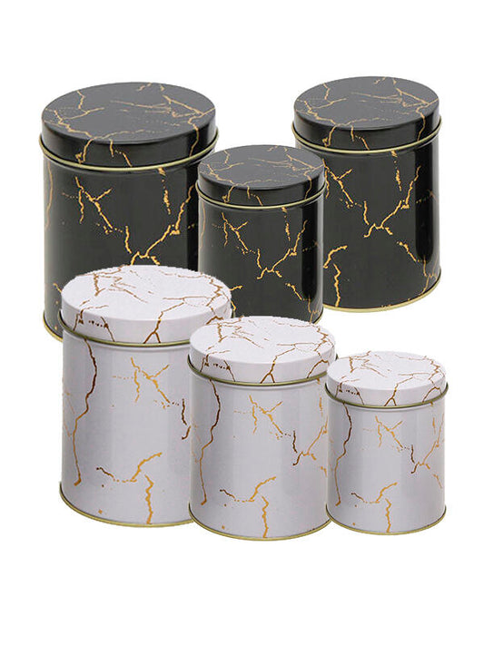 Set de 3 latas metálicas 11cm 13cm 14 cm.