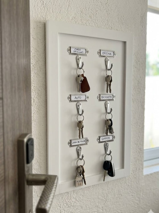 Organizador De Pared Madera Porta Llaves
