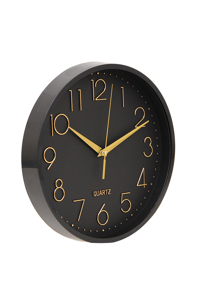 Reloj de pared 25 cm. Negro