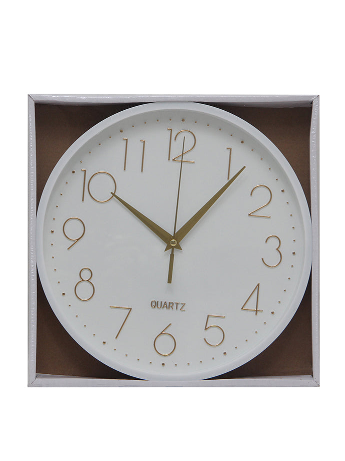 Reloj de pared 25 cm. Blanco