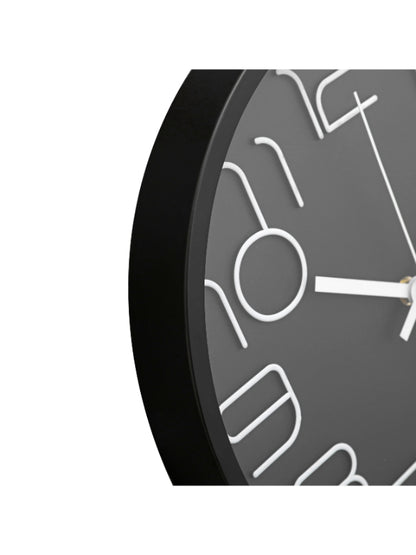 Reloj de pared 30 cm. Negro