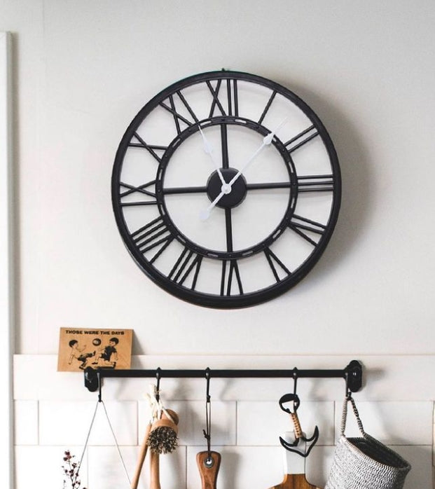 Reloj de pared 50 cm. Negro