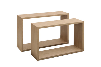Set De 2  Cubos Madera 40X27X12 - 37X24X12 cm