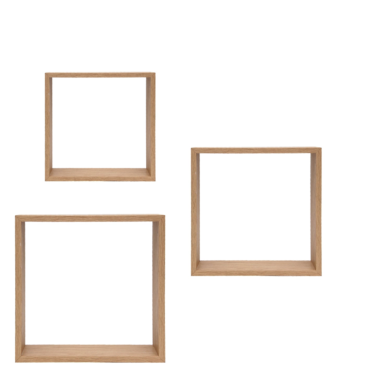 Set De 3  Cubos Madera 30X30X12 - 27X27X12 - 24X24X12 cm