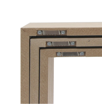 Set De 3  Cubos Madera 30X30X12 - 27X27X12 - 24X24X12 cm