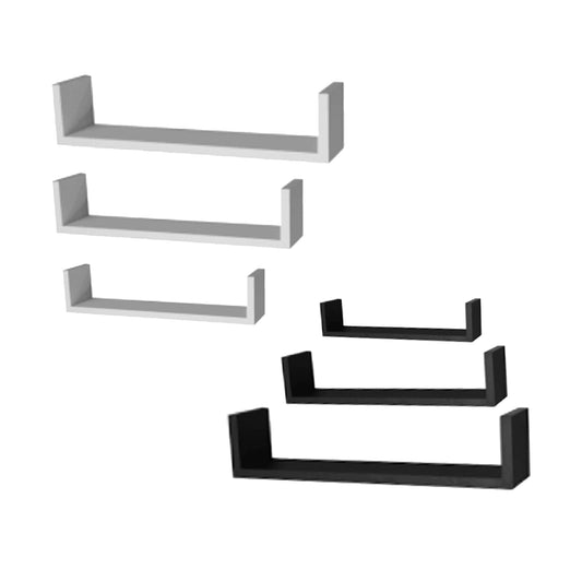 Set De 3 repisas de madera 42x10 - 34x10 - 26x10 cm