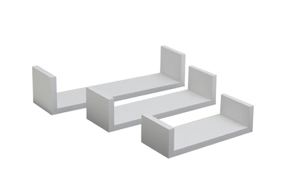 Set De 3 repisas de madera 42x10 - 34x10 - 26x10 cm
