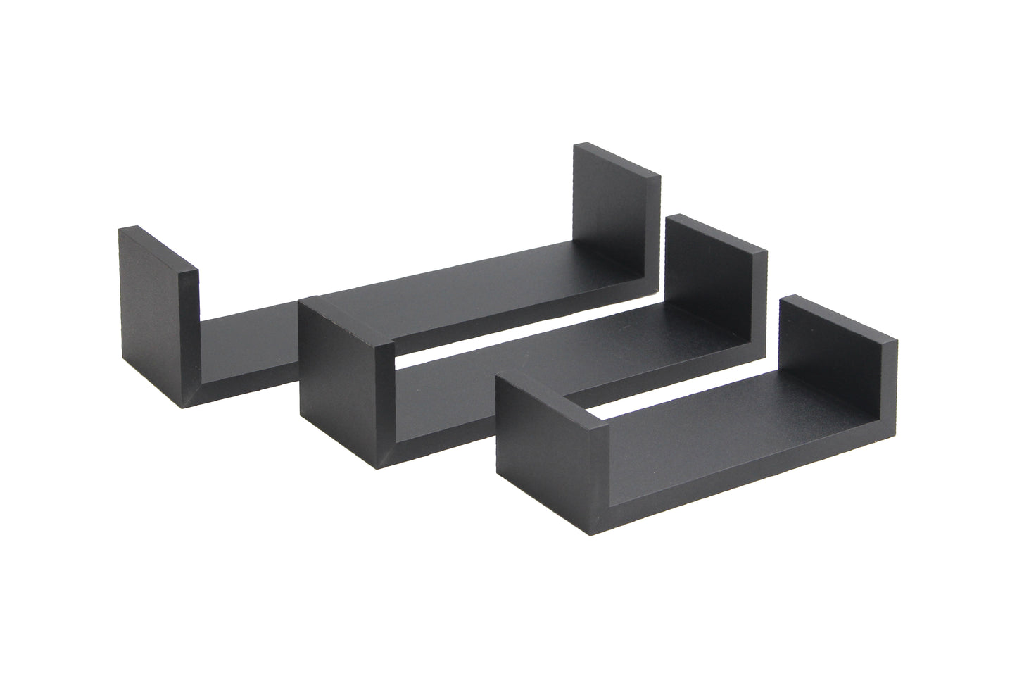Set De 3 repisas de madera 42x10 - 34x10 - 26x10 cm
