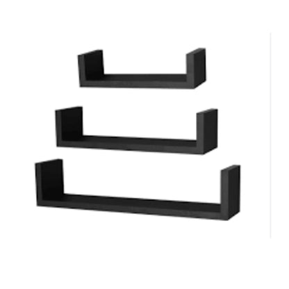 Set De 3 repisas de madera 42x10 - 34x10 - 26x10 cm