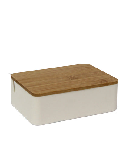 Espejo de mesa rectangular plástico con alhajero